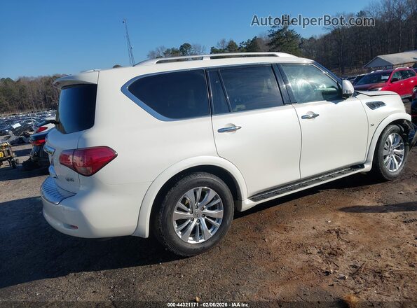 JN8AZ2NF0H9643656 2017 INFINITI QX80 White Tył prawy