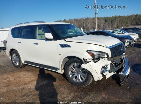 JN8AZ2NF0H9643656 2017 INFINITI QX80 White Przód prawy