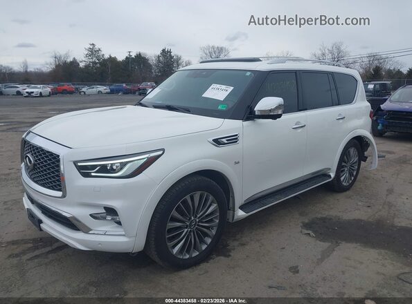 JN8AZ2NF8K9682034 2019 INFINITI QX80 White Передня ліва чверть