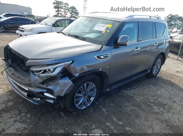 JN8AZ2NF8L9702655 2020 INFINITI QX80 Серый Передняя левая четверть