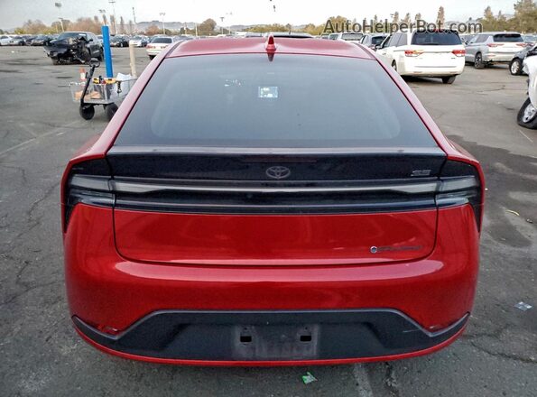 JTDACACU3P3001443 2023 TOYOTA PRIUS Red Widok z tyłu