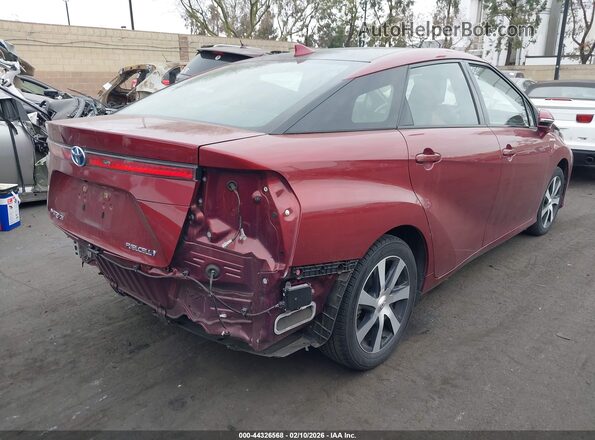 JTDBVRBD0KA007347 2019 TOYOTA MIRAI Red Задня права чверть