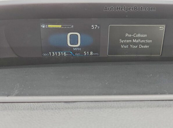 JTDKAMFU0M3149245 2021 TOYOTA PRIUS Silver Вид щитка приладів