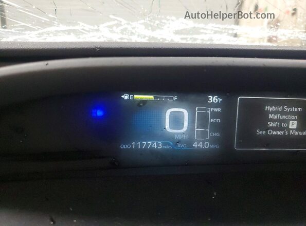 JTDKAMFU6M3127217 2021 TOYOTA PRIUS Белый Вид щитка приборов