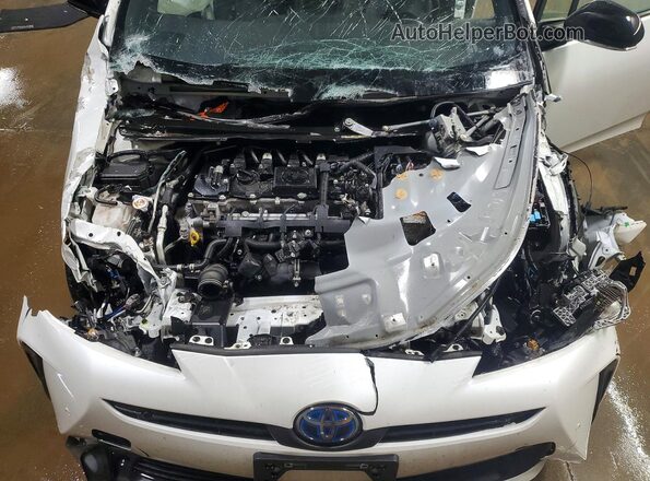 JTDKAMFU6M3127217 2021 TOYOTA PRIUS Белый Вид задней части салона