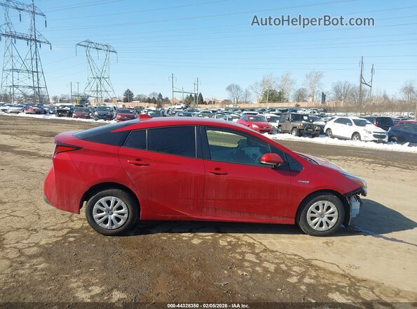 JTDKAMFU6M3147869 2021 TOYOTA PRIUS Красный Вид задней части салона