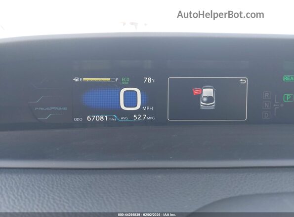 JTDKARFP7K3112276 2019 TOYOTA PRIUS PRIME Бежевый Вид задних сидений
