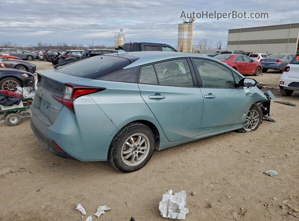 JTDL9RFU2K3012282 2019 TOYOTA PRIUS Бирюзовый Задняя правая четверть