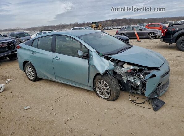 JTDL9RFU2K3012282 2019 TOYOTA PRIUS Бирюзовый Передняя правая четверть