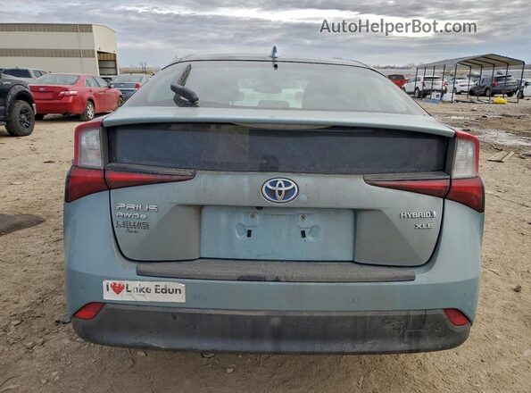 JTDL9RFU2K3012282 2019 TOYOTA PRIUS Бирюзовый Вид сзади
