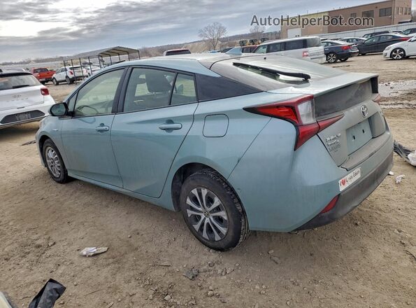 JTDL9RFU2K3012282 2019 TOYOTA PRIUS Бирюзовый Задняя левая четверть