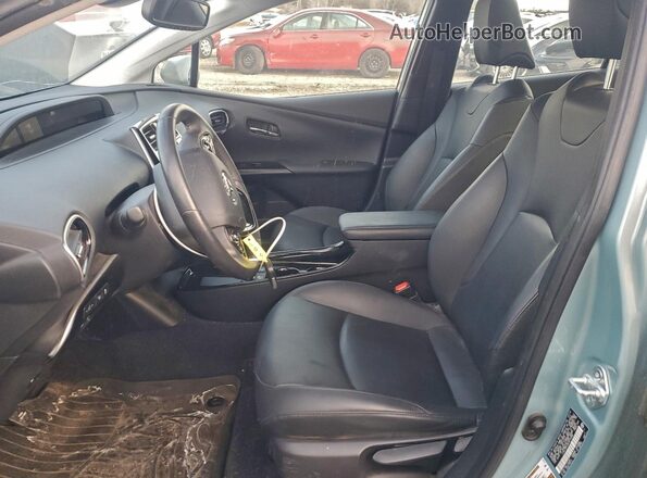 JTDL9RFU2K3012282 2019 TOYOTA PRIUS Бирюзовый Вид салона спереди