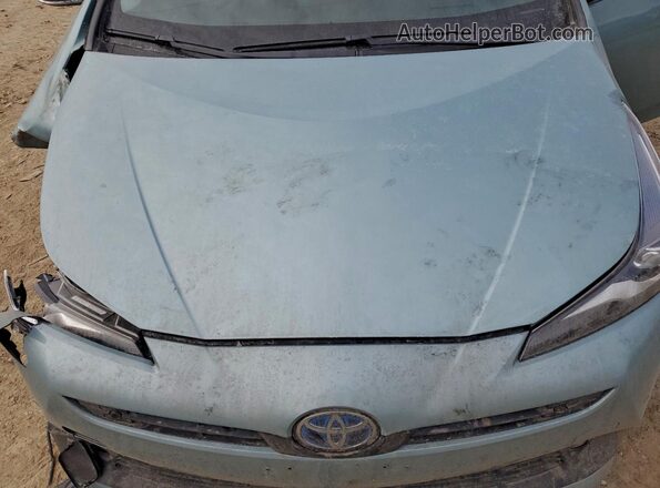 JTDL9RFU2K3012282 2019 TOYOTA PRIUS Бирюзовый Вид задней части салона