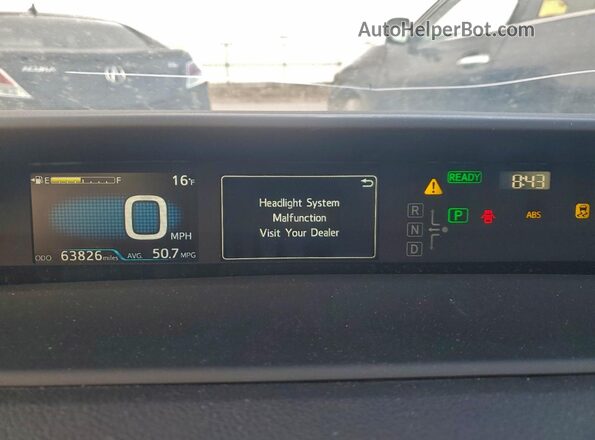 JTDL9RFU2K3012282 2019 TOYOTA PRIUS Бирюзовый Вид щитка приборов
