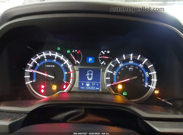 JTEBU5JR2K5655110 2019 TOYOTA 4RUNNER Черный Вид задних сидений