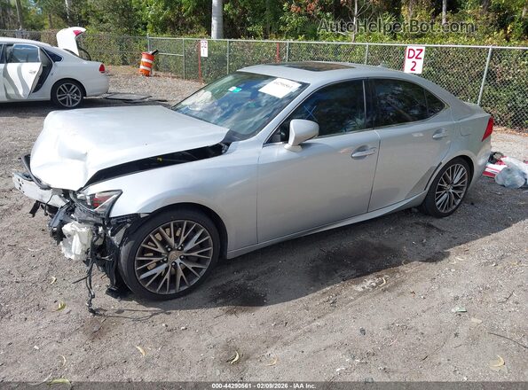 JTHBA1D21H5055593 2017 LEXUS IS 200T Silver Vista tres cuartos delantera izquierda