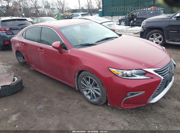 JTHBW1GG4J2190342 2018 LEXUS ES 300H Красный Передняя правая четверть