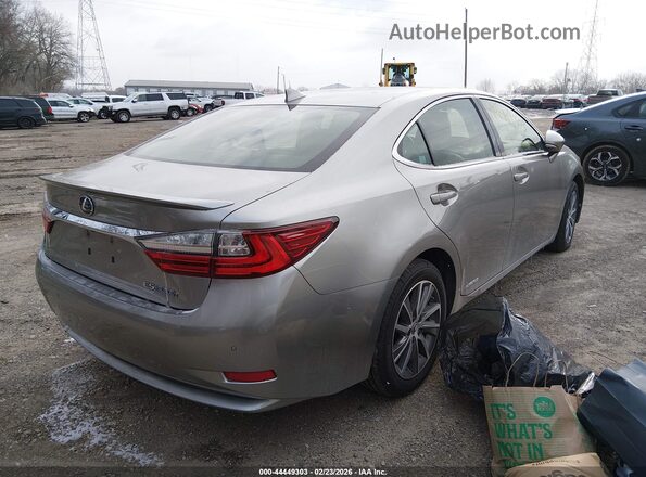 JTHBW1GG5G2103704 2016 LEXUS ES 300H Серебряный Задняя правая четверть