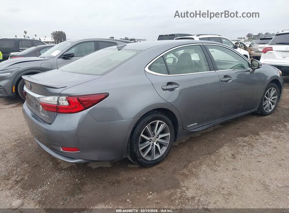 JTHBW1GG7G2120455 2016 LEXUS ES 300H Серый Задняя правая четверть