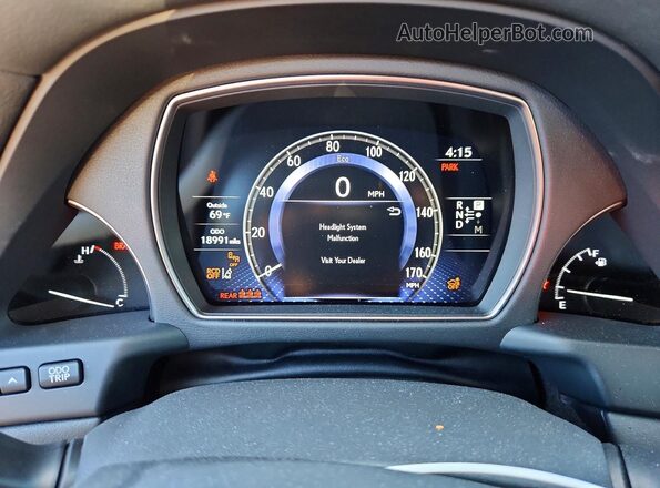 JTHD51FF5N5017700 2022 LEXUS LS Серебряный Вид щитка приборов