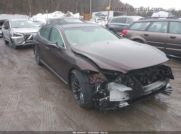 JTHG5LGF0L5007614 2020 LEXUS LS 500 Бордовый Передняя правая четверть