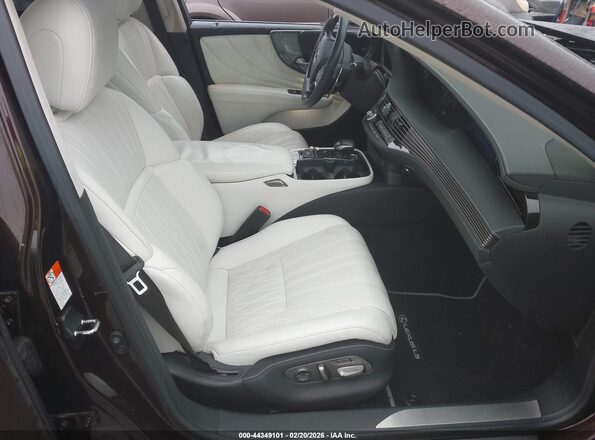 JTHG5LGF0L5007614 2020 LEXUS LS 500 Бордовый Вид салона спереди