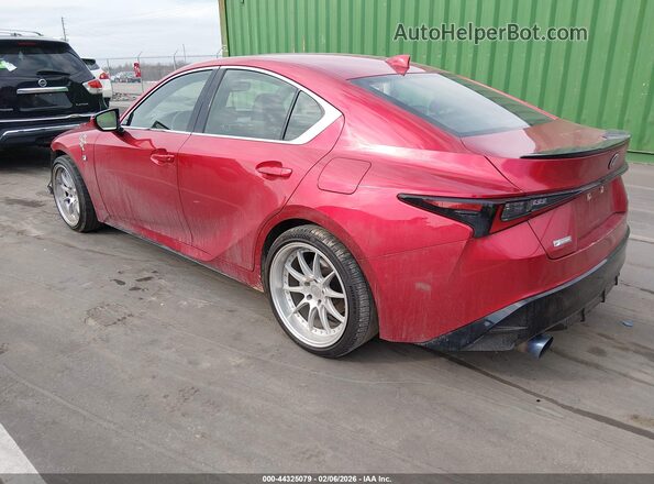 JTHGZ1B24M5042686 2021 LEXUS IS 350 Red Trasero izquierdo