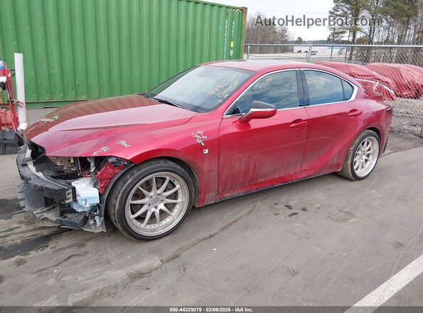 JTHGZ1B24M5042686 2021 LEXUS IS 350 Red Vista tres cuartos delantera izquierda