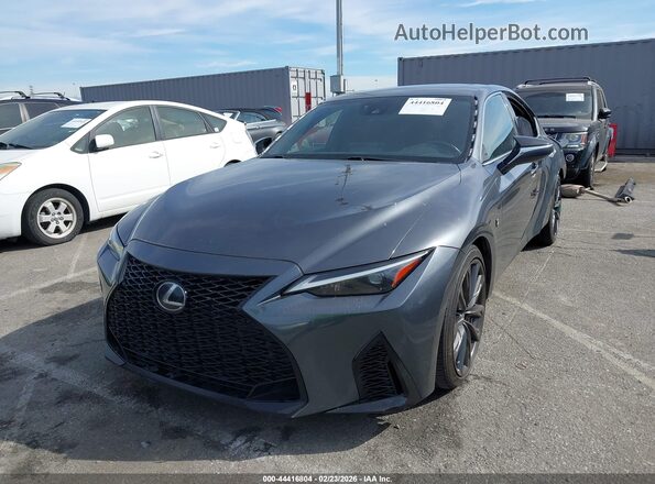 JTHGZ1B27M5044173 2021 LEXUS IS 350 Серый Передняя левая четверть