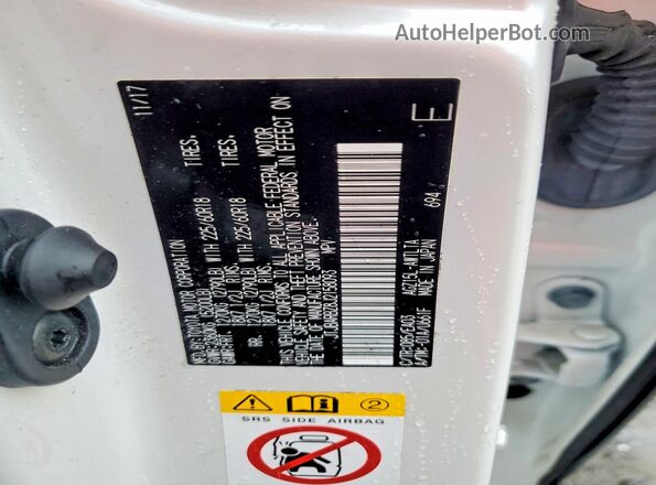 JTJBARBZ8J2158093 2018 LEXUS NX Белый Панорамный вид салона 360°