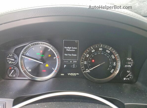 JTJDY7AX3M4341211 2021 LEXUS LX Черный Вид щитка приборов