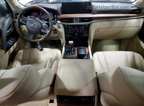 JTJDY7AX9L4325299 2020 LEXUS LX White Dashboard view