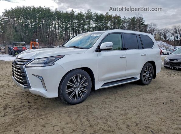 JTJHY7AX3J4265986 2018 LEXUS LX Белый Передняя левая четверть