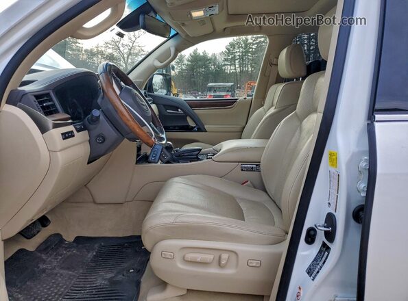 JTJHY7AX3J4265986 2018 LEXUS LX Белый Вид салона спереди