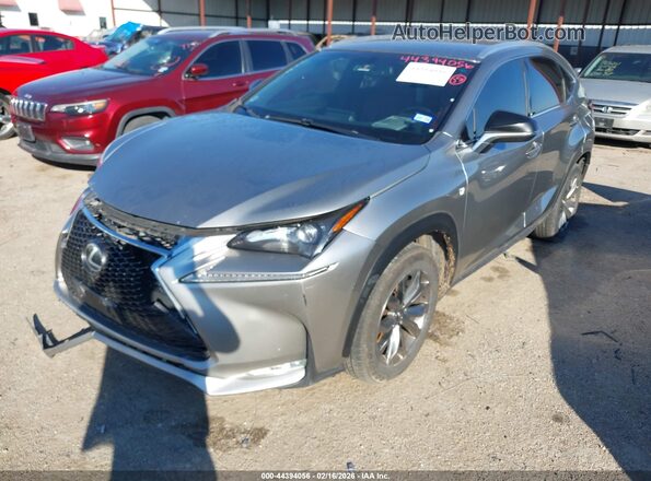 JTJYARBZ8H2056202 2017 LEXUS NX 200T Серый Передняя левая четверть