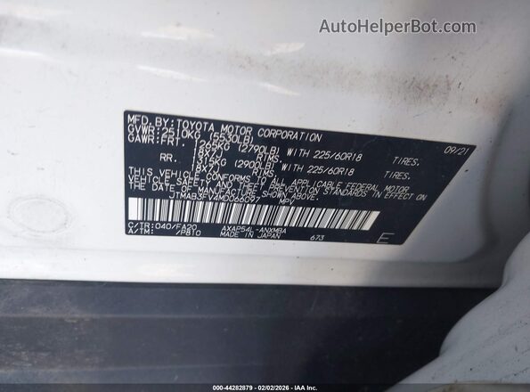 JTMAB3FV4MD066097 2021 TOYOTA RAV4 PRIME Белый Вид подкапотного пространства