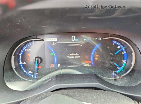 JTMAB3FV5ND083718 2022 TOYOTA RAV4 Угольный Вид щитка приборов