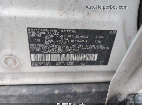 JTMAB3FV8MD010065 2021 TOYOTA RAV4 PRIME White Widok komory silnika