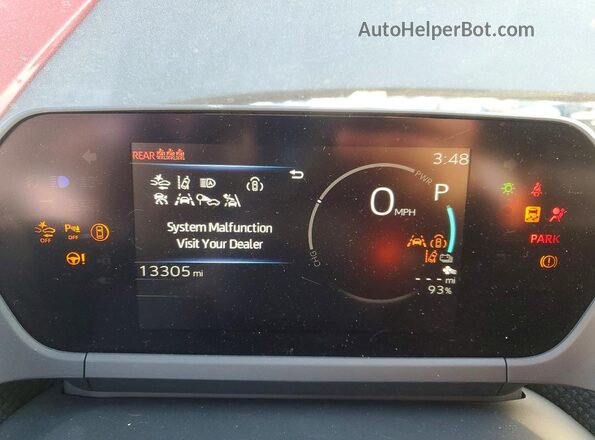 JTMABABA2RA066907 2024 SUBARU SOLTERRA Red ხელსაწყოთა პანელის ხედი