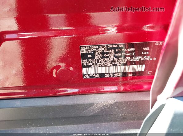 JTMB6RFV7ND053468 2022 TOYOTA LE Красный Вид подкапотного пространства