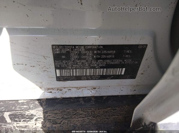 JTME6RFV0SJ076861 2025 TOYOTA RAV4 HYBRID Белый Вид подкапотного пространства