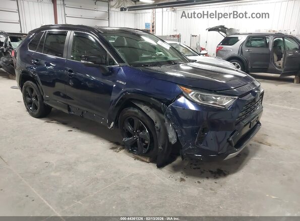 JTMEWRFV4KJ009647 2019 TOYOTA RAV4 HYBRID Blue Przód prawy