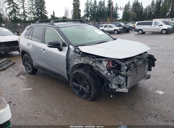 JTMEWRFVXKJ019860 2019 TOYOTA RAV4 HYBRID Серебряный Передняя правая четверть