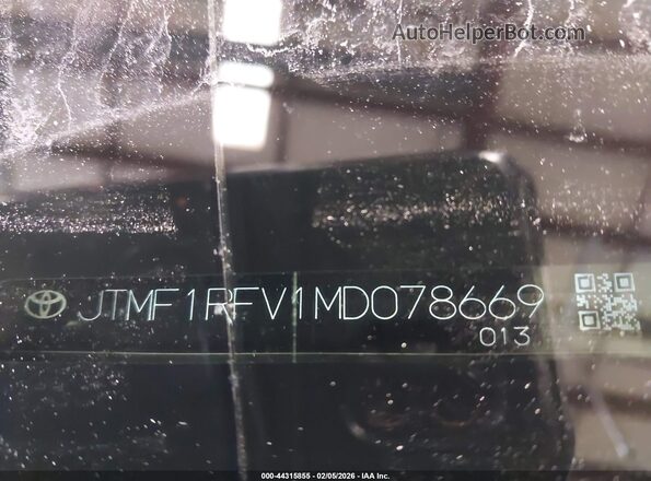 JTMF1RFV1MD078669 2021 TOYOTA LE Silver Вид підкапотного простору