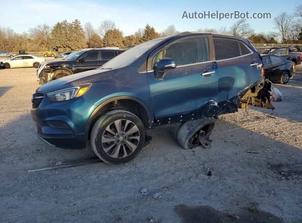 KL4CJASB5KB895968 2019 BUICK ENCORE Teal წინა მარცხენა ხედი სამი მეოთხედიდან