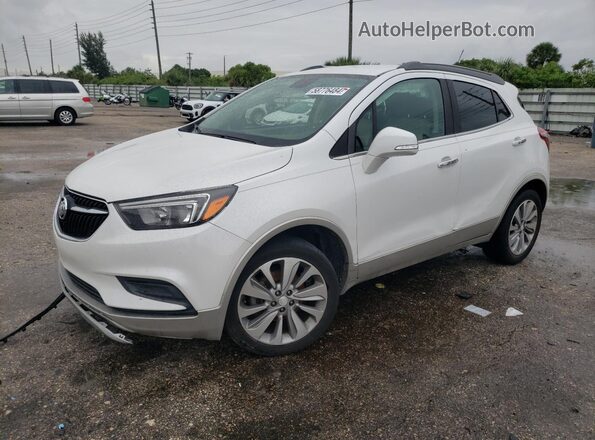 KL4CJASB7JB635456 2018 BUICK ENCORE White Vista tres cuartos delantera izquierda