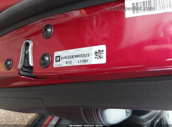KL4CJESB7KB722573 2019 BUICK ENCORE Красный Вид подкапотного пространства