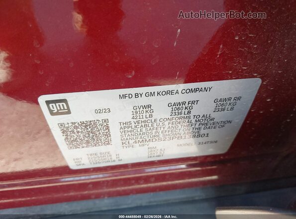 KL4MMDS23PB138801 2023 BUICK ENCORE Brown Vista del compartimento del motor