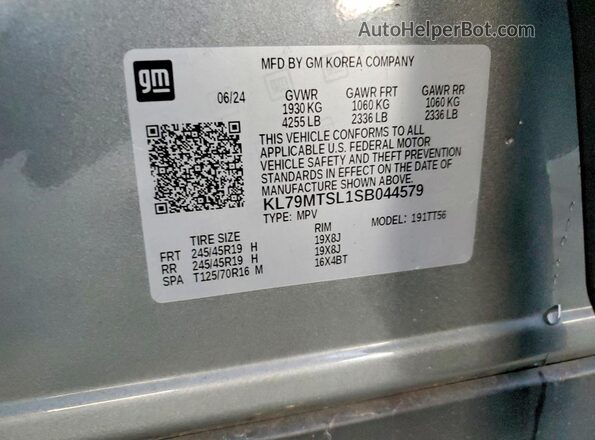 KL79MTSL1SB044579 2025 CHEVROLET TRAILBLAZER Silver Widok komory silnika