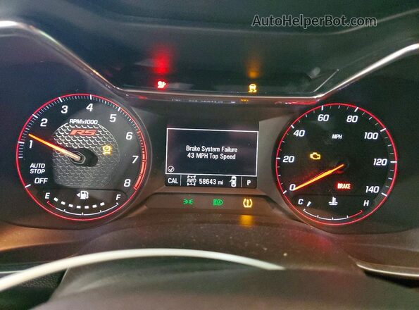 KL79MUSL8NB055203 2022 CHEVROLET TRAILBLAZER Черный Вид щитка приборов